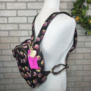 BETSEY JOHNSON Floral Bow Quilted Backpack
